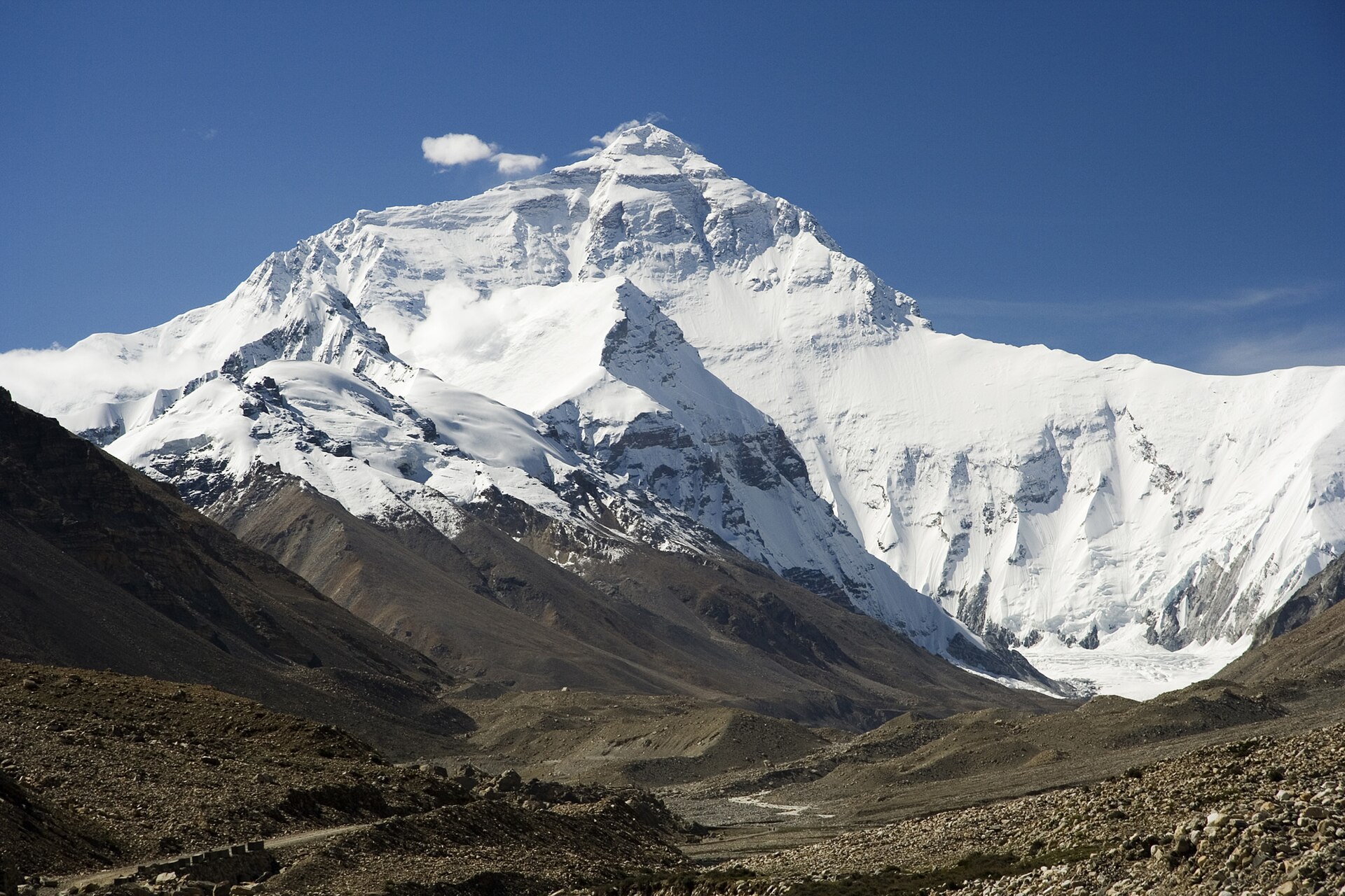 Nepal Himalayan landscape with trekkers